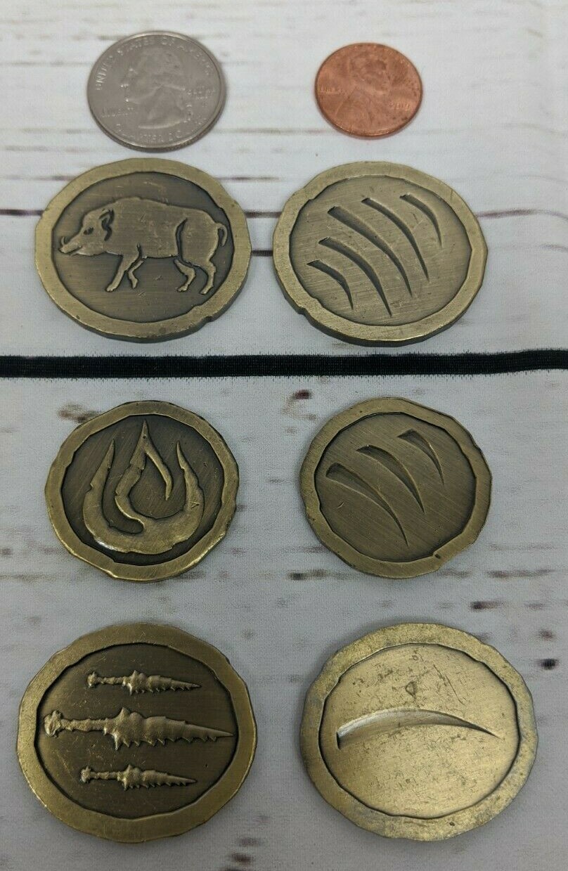Fantasy Goblin Orc Coin Set LARP Board Game Role Playing RPG Horde Greenskin