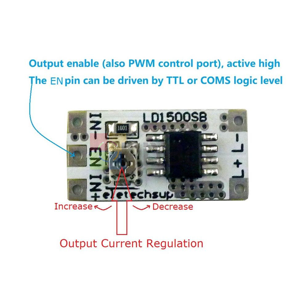 DC 3~6V Adjustable Output Current LED Driver Module PWM Controller Converter