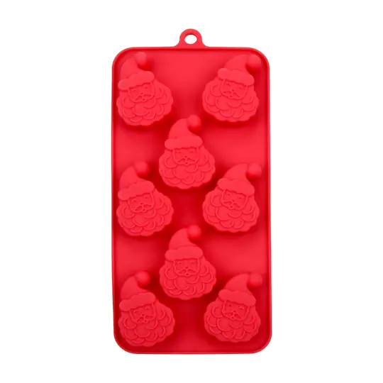 Celebrate It Silicone Ice Cube Tray / Treat Mold Bakeware - Santa Claus - New