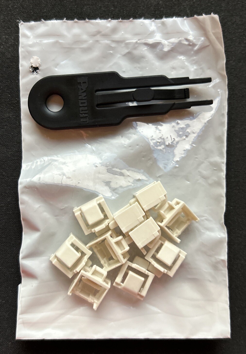 10 Locks 1 Key Panduit Data Comm Jack Blockout PSL-DCJB-IW-C White Inserts