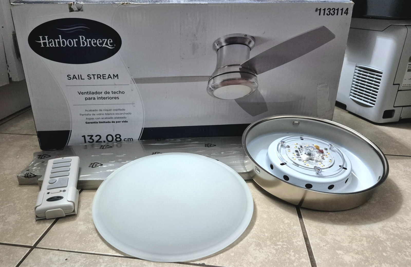 Harbor Breeze Sail Stream 52-in Ceiling Fan REPLACEMENT PARTS Bulb Glass Shade