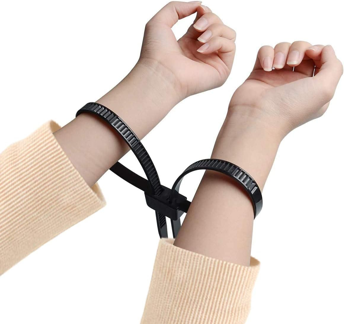 Coitak Flex Cuffs, 10 PCS Zip Tie Handcuffs, Double Locking Zip Ties Restraints,