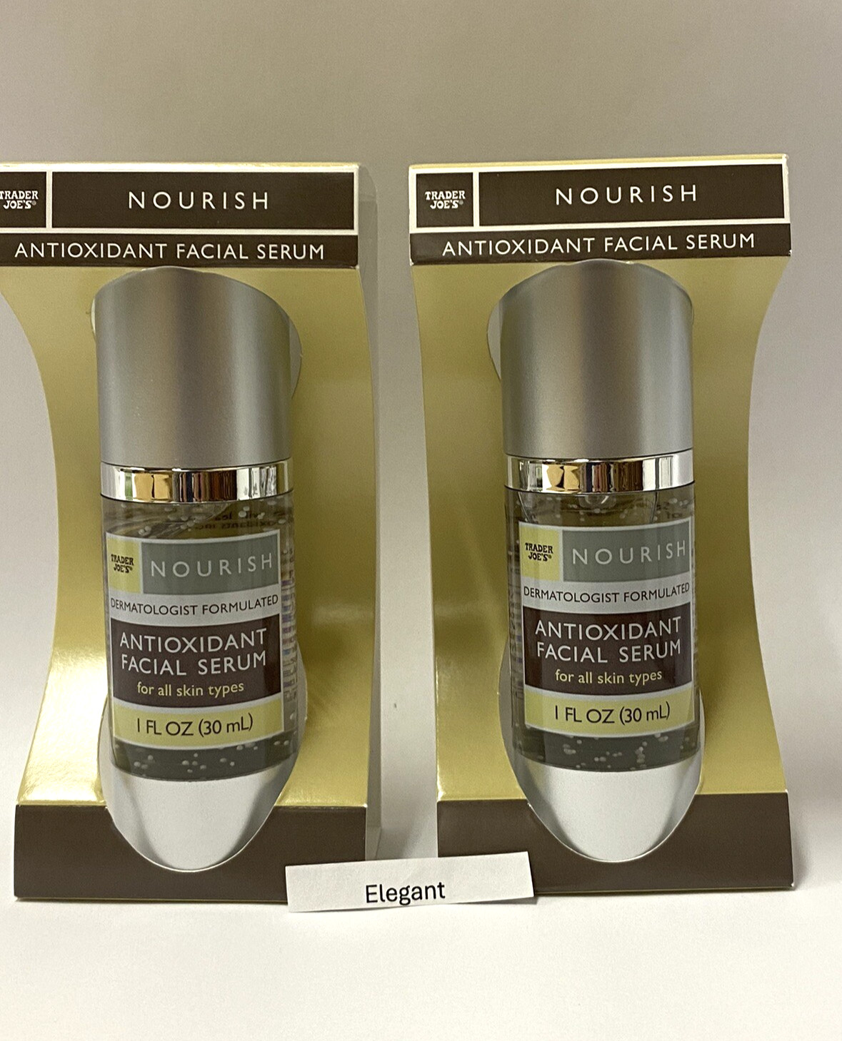Trader Joe's Nourish Antioxidant Facial Serum (2 Bottles) Vitamin E & Resveratol