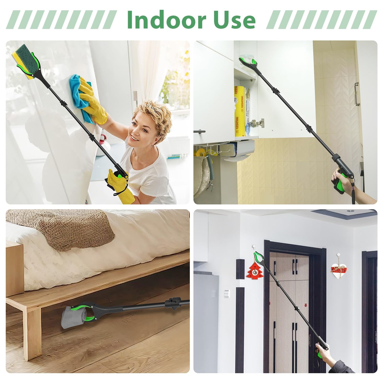 Grabber Reacher Tool 52 in Extra Long Foldable Pickup Tool with Magnet