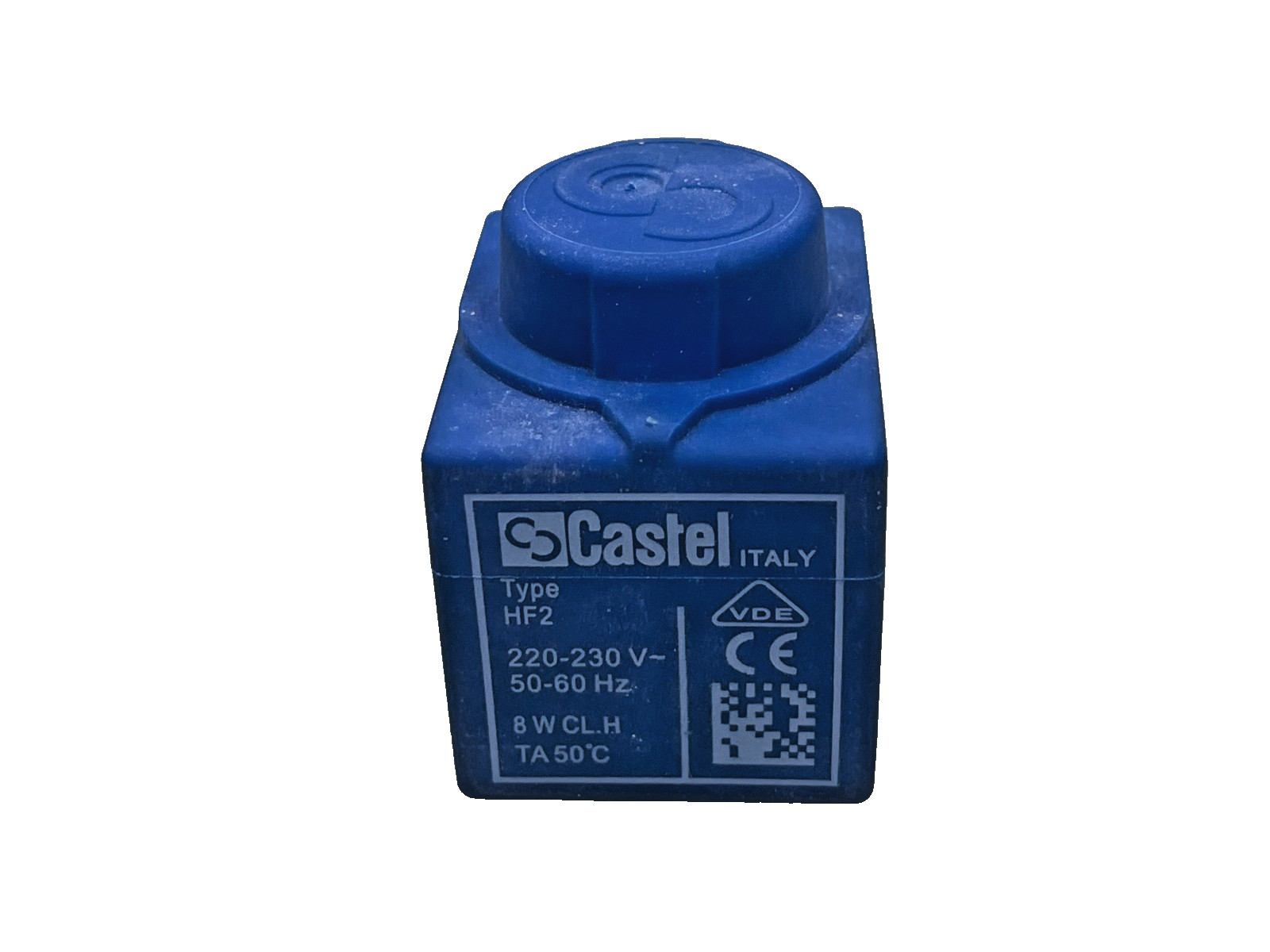 CASTEL Type HF2 Replacement Solenoid Coil 240V AC 50-60 Hz 8W