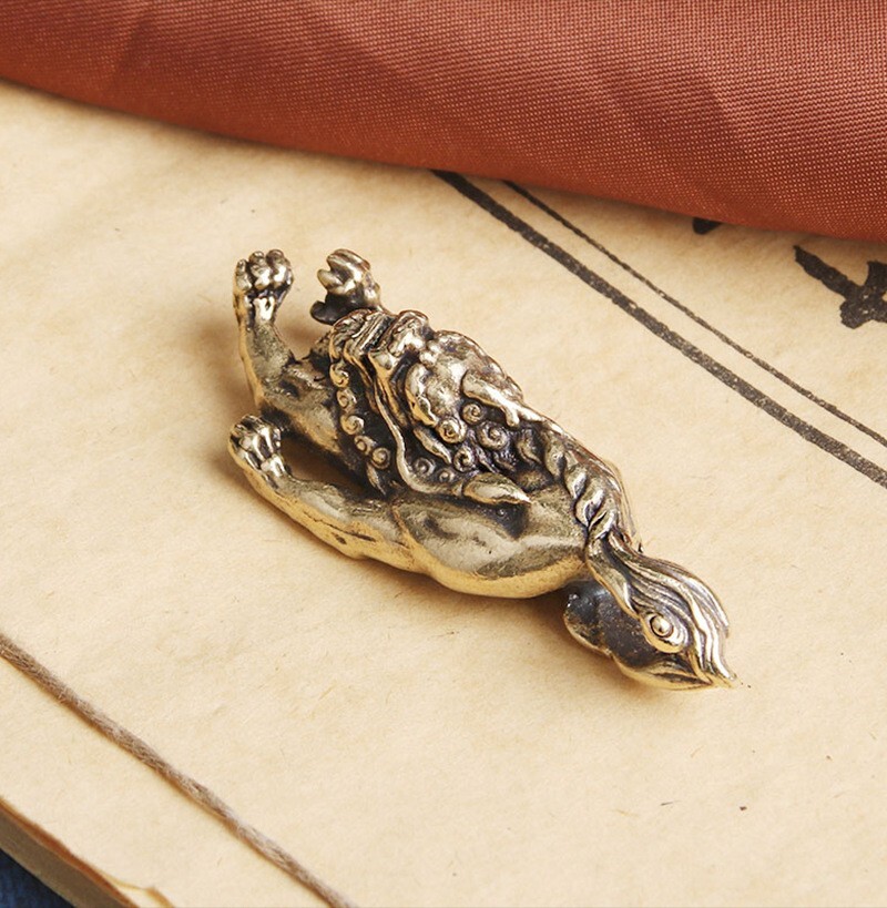 Solid Brass "PiXiu" Keychains Keyring Key Chain Key Holder Pendant Bag Pendant