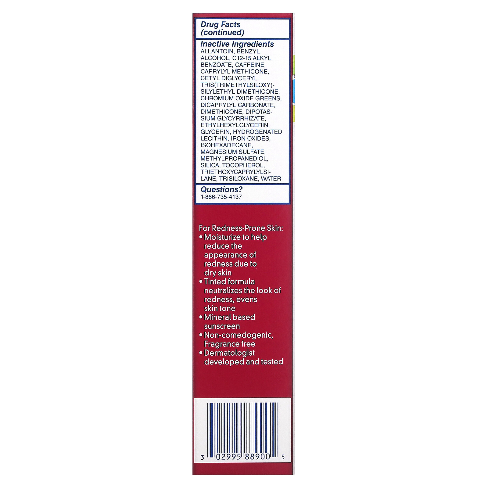 Redness Relieving, Daily Facial Moisturizer with Sunscreen, SPF 40, 1.7 fl oz