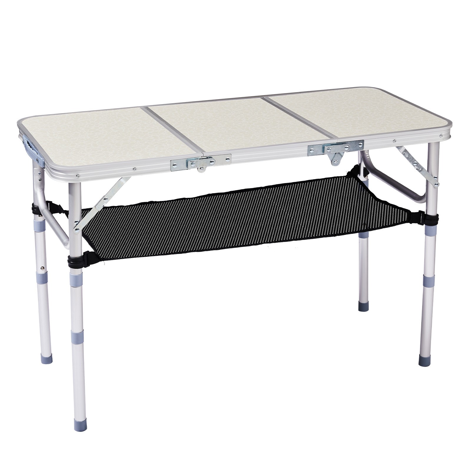 Outdoor Folding Camping Table 3ft Portable Pinic Table with 3 Adjustable Height