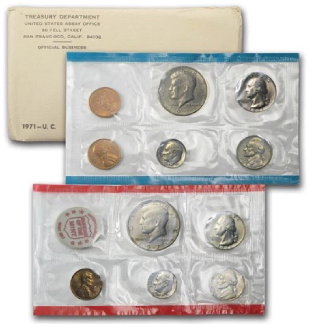 1971 Uncirculated Coin Set U.S Mint Original Government Packaging OGP