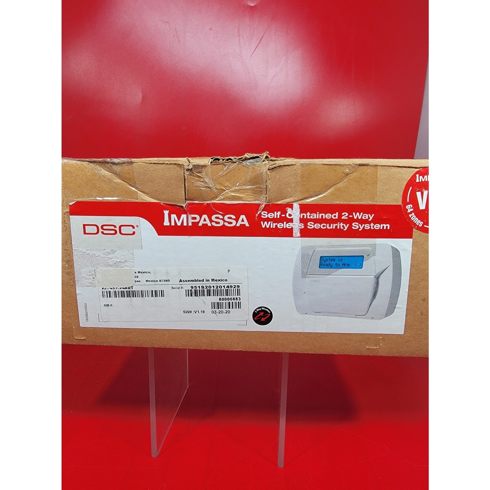 DSC Impassa KIT457-96H Self Contained 2Way Wireless Security System Version 1.1
