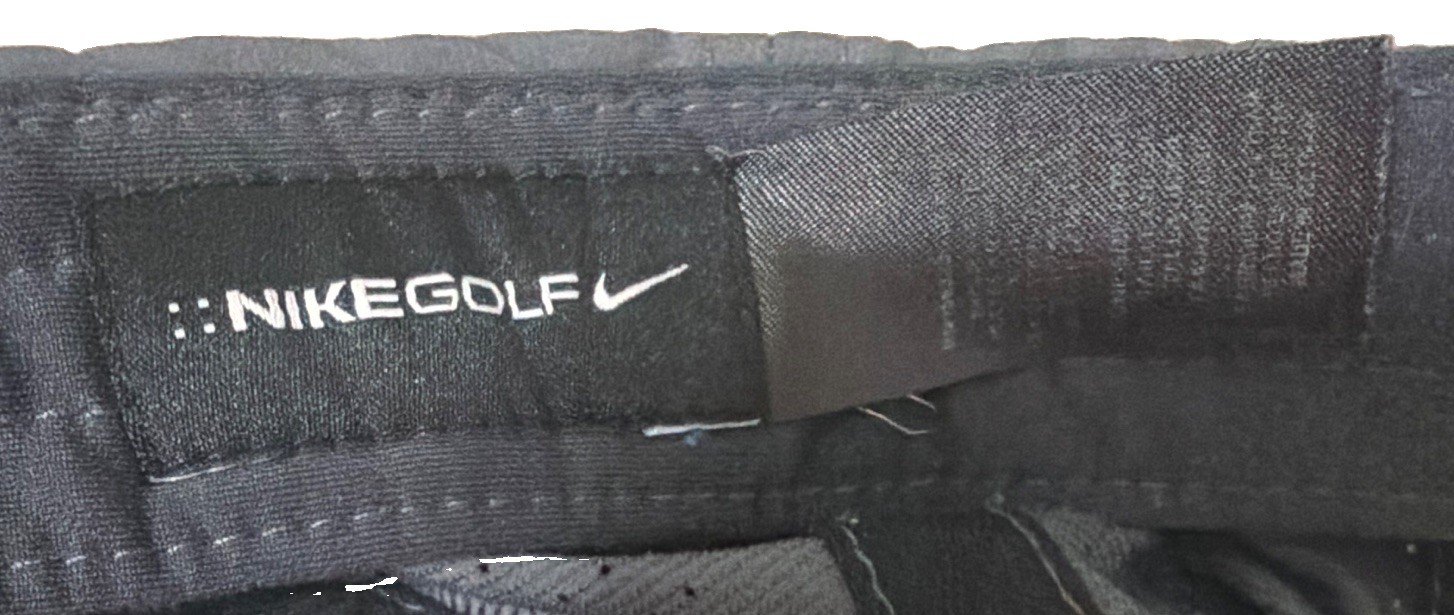 Nike Golf Adjustable Black/Gray Golf Hat Polyester Lightweight Breathable Logo