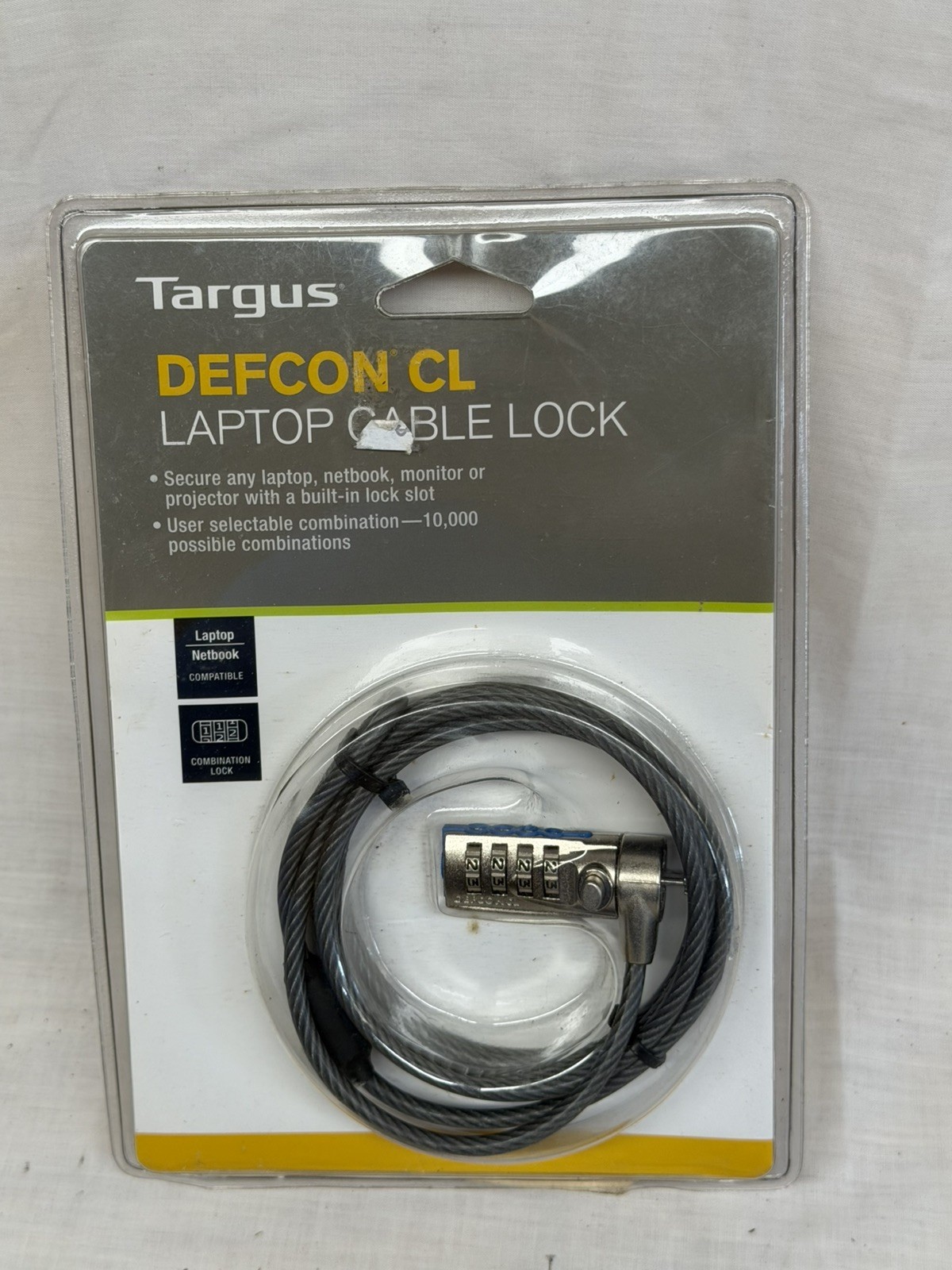 Targus - DEFCON CL Laptop Cable Lock - Combination Lock - 6.5 Feet