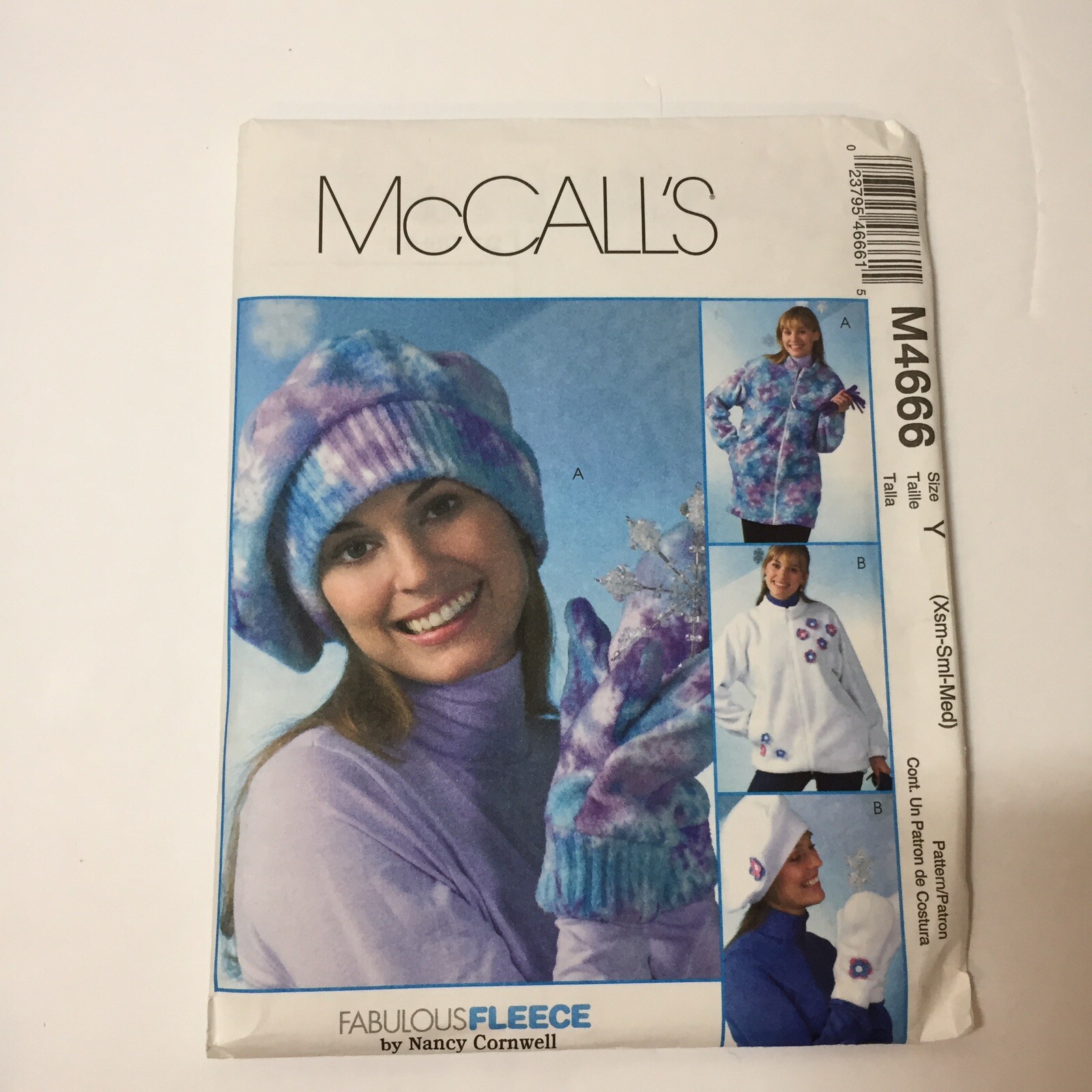 McCall's 4666 Size Xsm-Med Misses' Unlined Jackets Hats Mittens