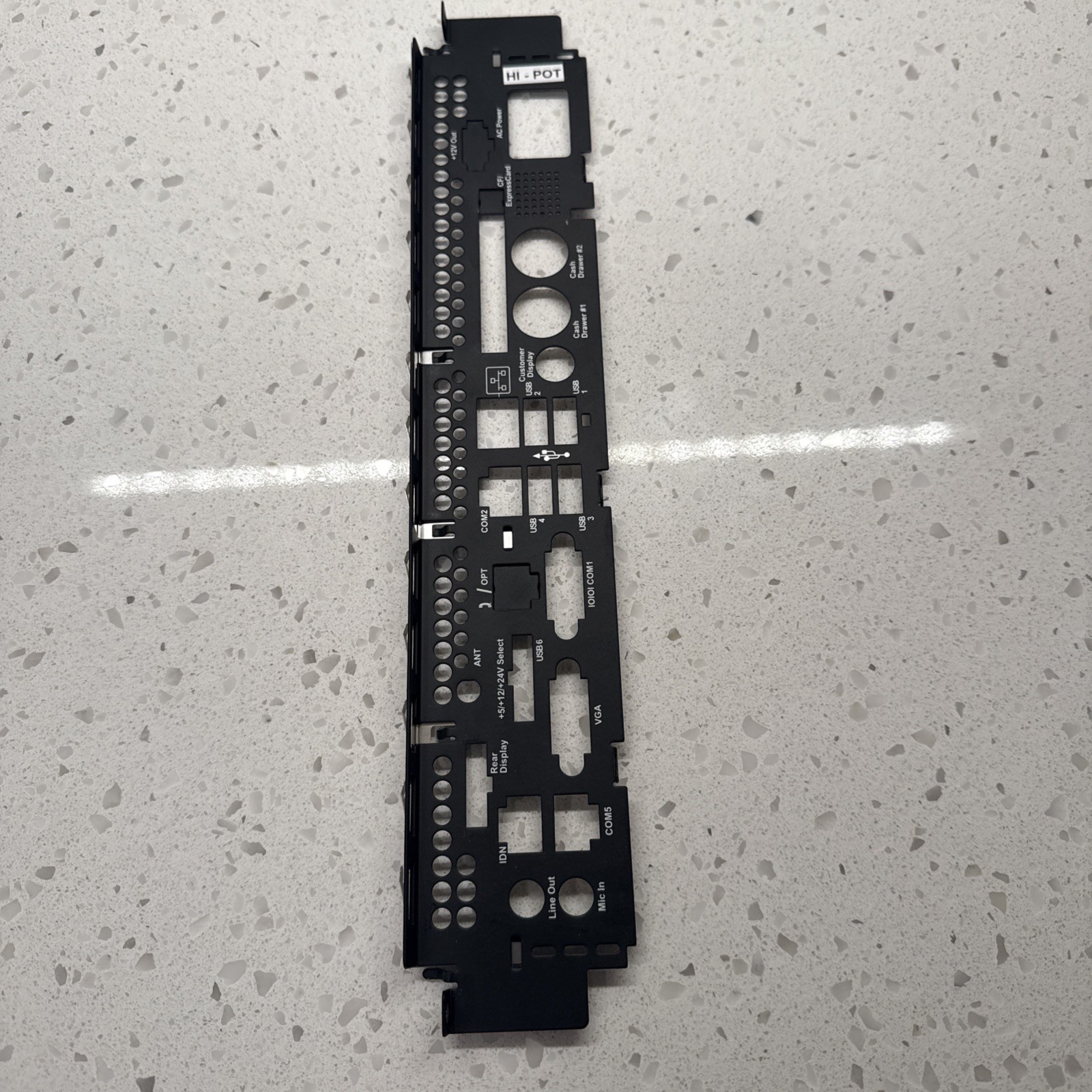Micros POS Workstation 5A Faceplate Rear  I/O Panel Cover Point Of Sale @MB86