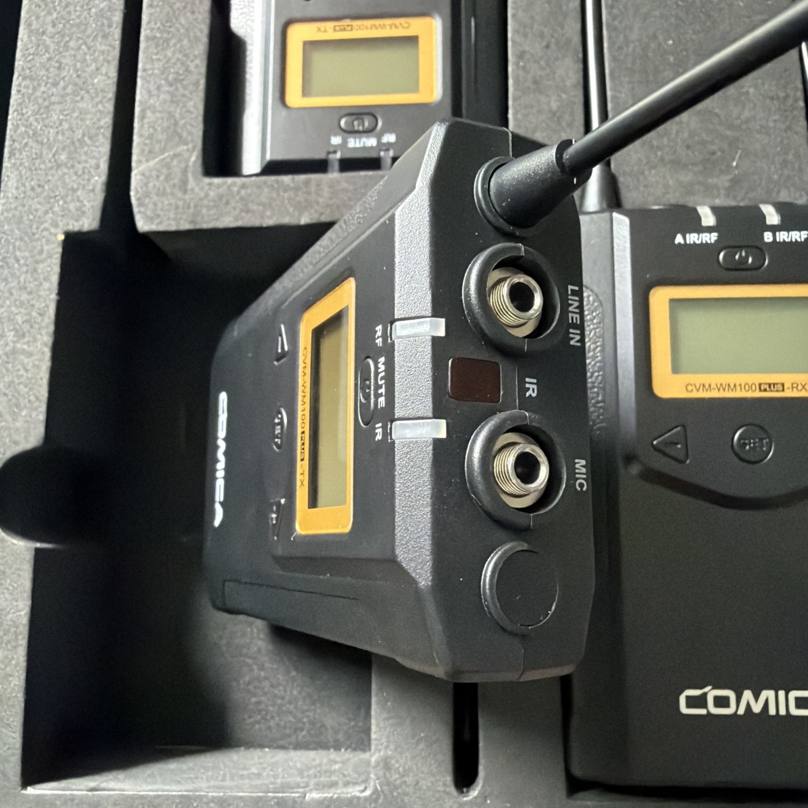 CoMica UHF 48 Channel Wireless Dual Lavalier Microphone System CVM-WM100 PLUS
