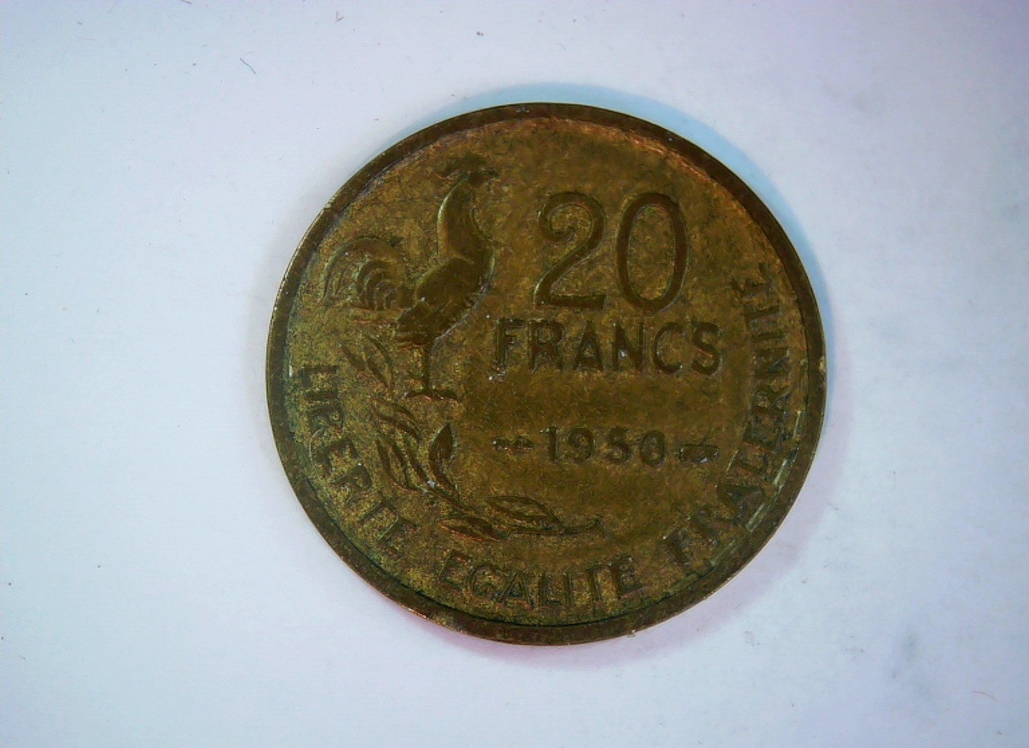 France 1950 20 Francs French Fourth Republic 20 Francs (Marianne / Rooster) Coin