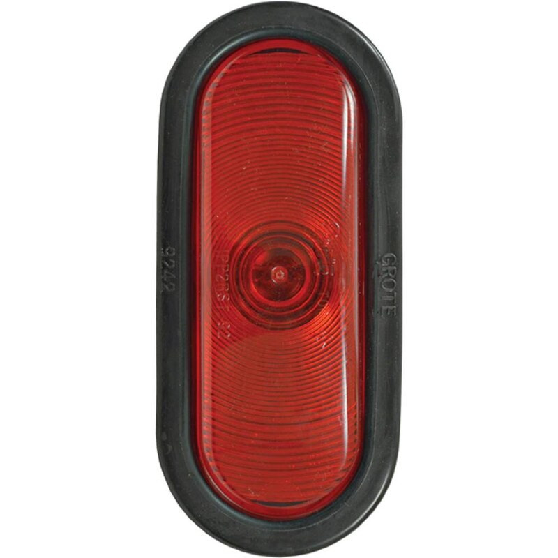 Red Oval Stop Tail Turn Light, Incandescent, 12V, Torsion Mount III, Kit