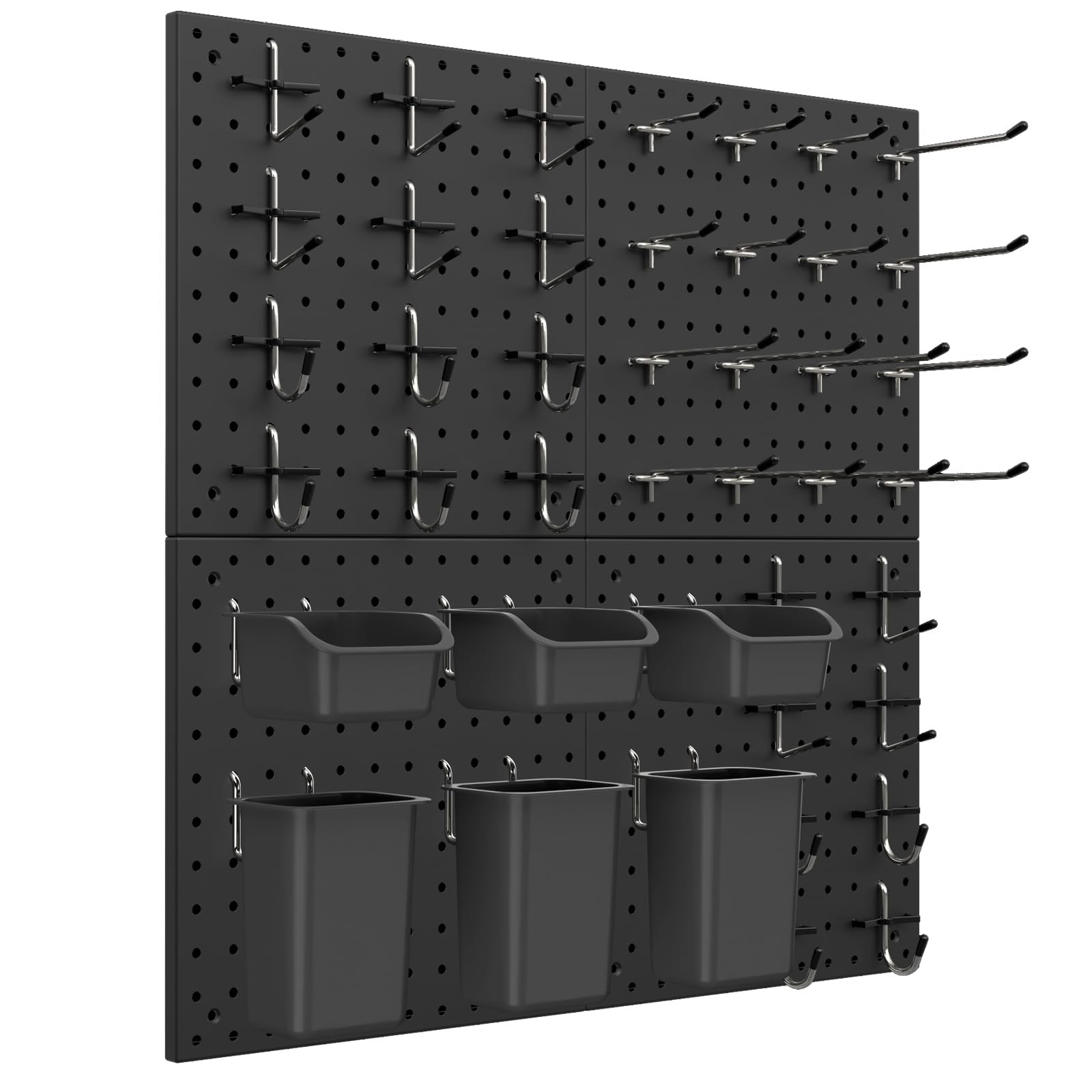 Pegboard Kit, Metal 12x12 inch Panels, 4 Panels - Wall Organizer for Crafts