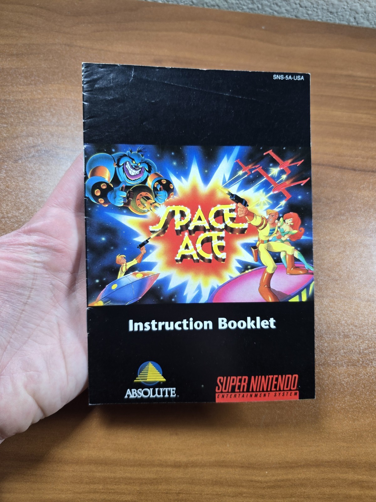 Space Ace SNES MANUAL ONLY Super Nintendo (1990) Instruction Booklet