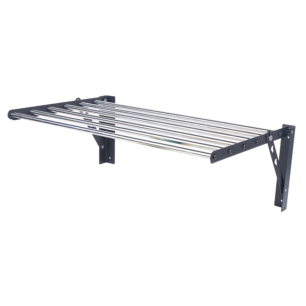 Wall Mounted Clothes Drying Rack Laundry Holder Shelf Folding Dryer Hanger-60cm