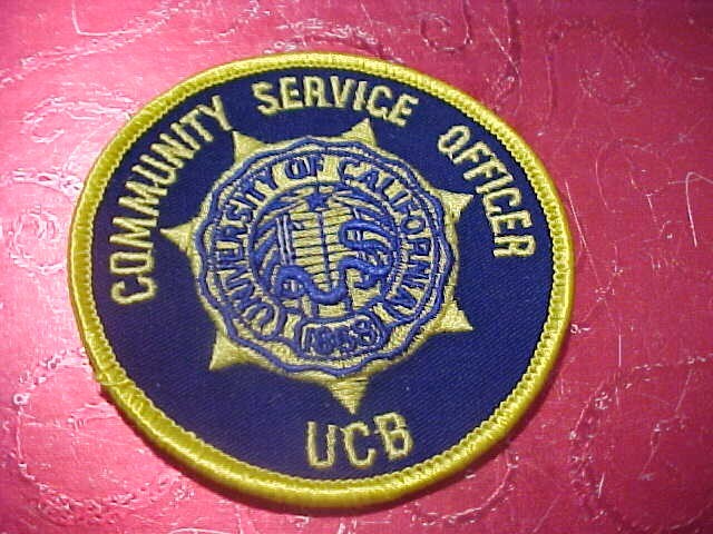 UNIVERSITY OF CALIFORNIA BERKLEY C.S.O. POLICE PATCH SHOULDER SIZE UNUSED 3 INCH