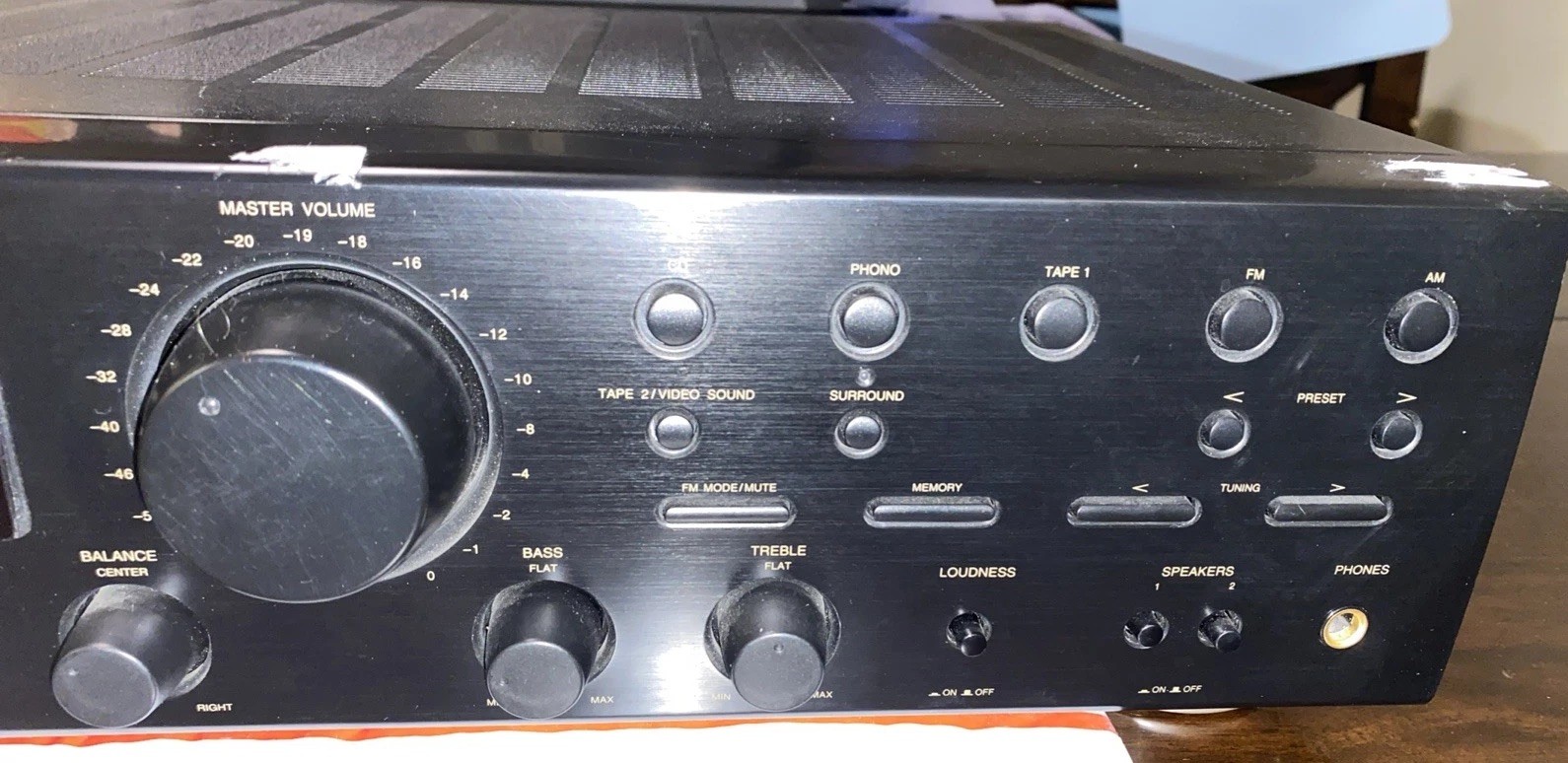 JVC RX-318BK Stereo receiver No Remote Untested Turns On