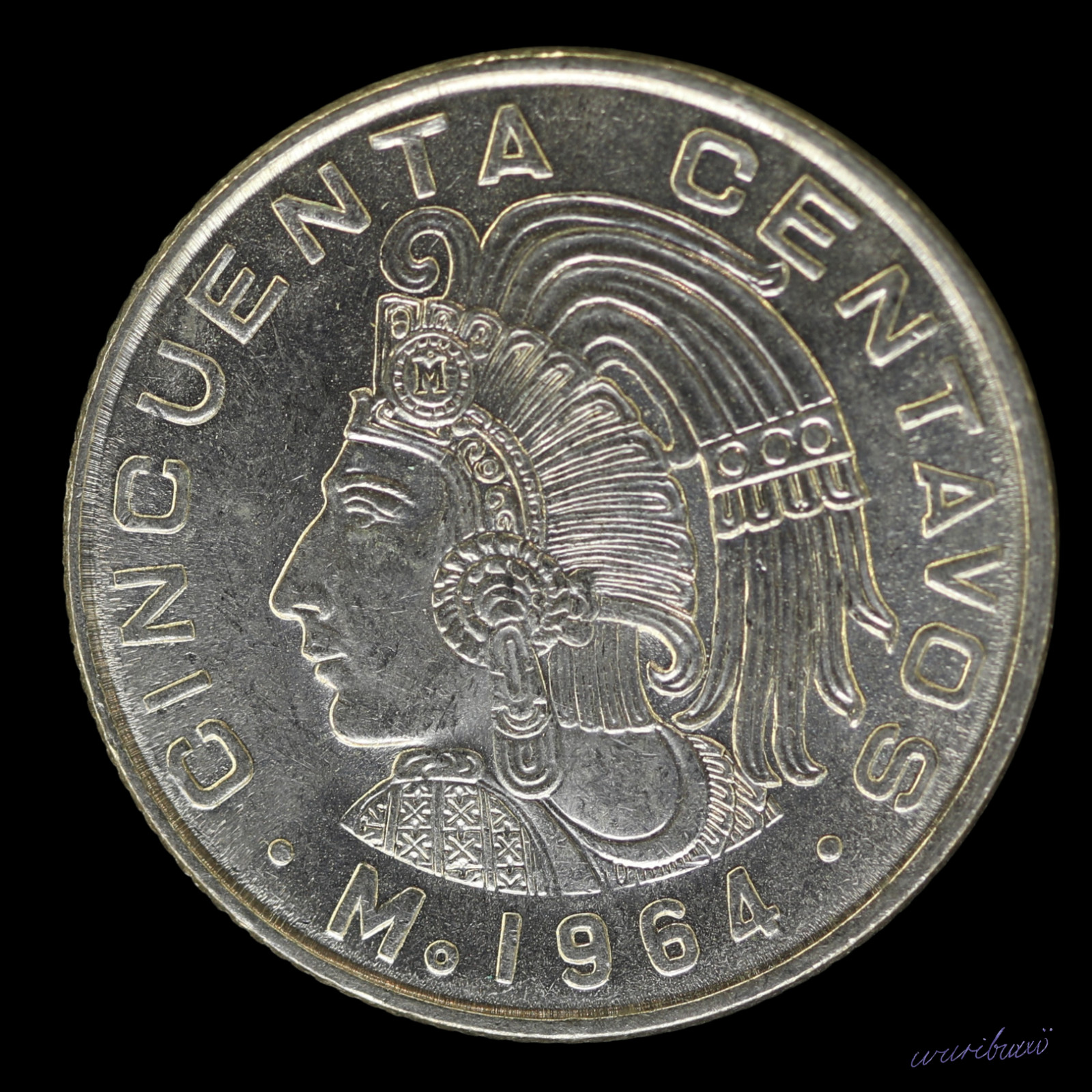 MEXICO 50 Centavos 1964 - Cuauhtémoc - KM#451 - First Date - UNC/BU