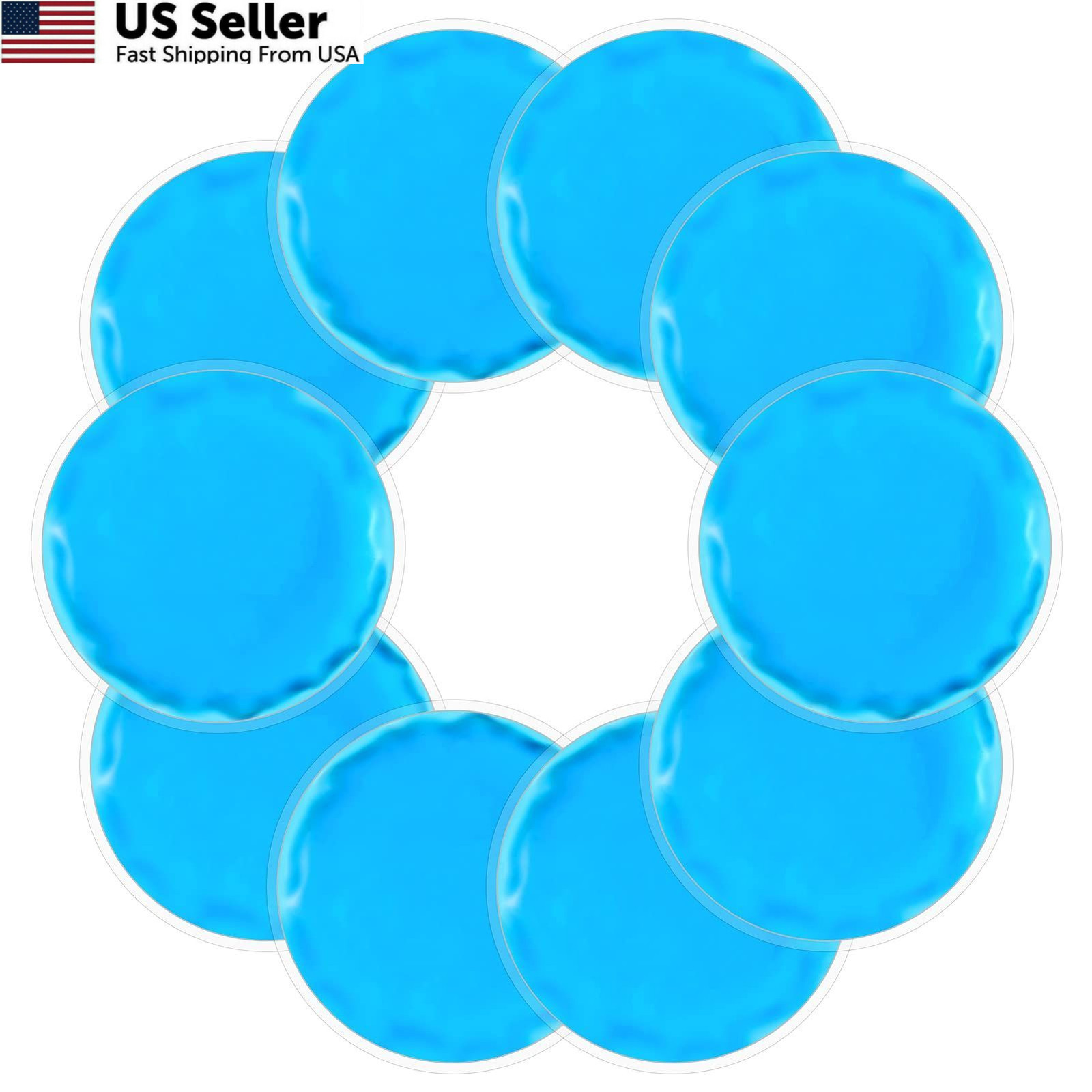 10 Pack Small Round Gel Ice Packs Hot Cold Compress for Face Wisdom Teeth Surger