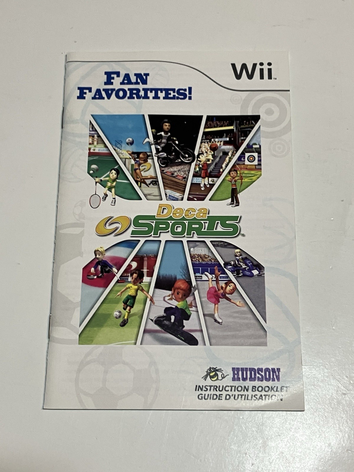 Deca Sports Instruction Booklet ONLY! (Nintendo Wii) Manual
