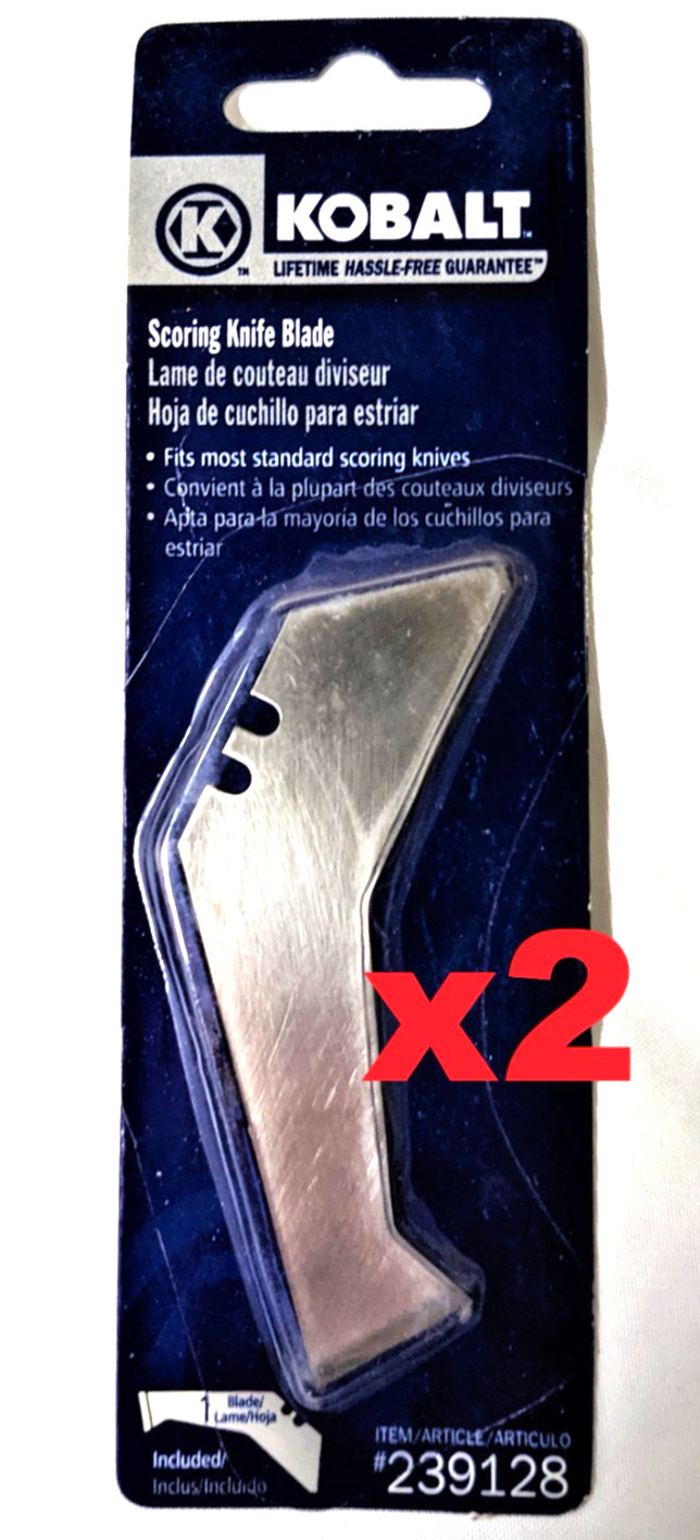 2x Kobalt Scoring Blade Knife fits most standing scoring knives 239128 Sealed!
