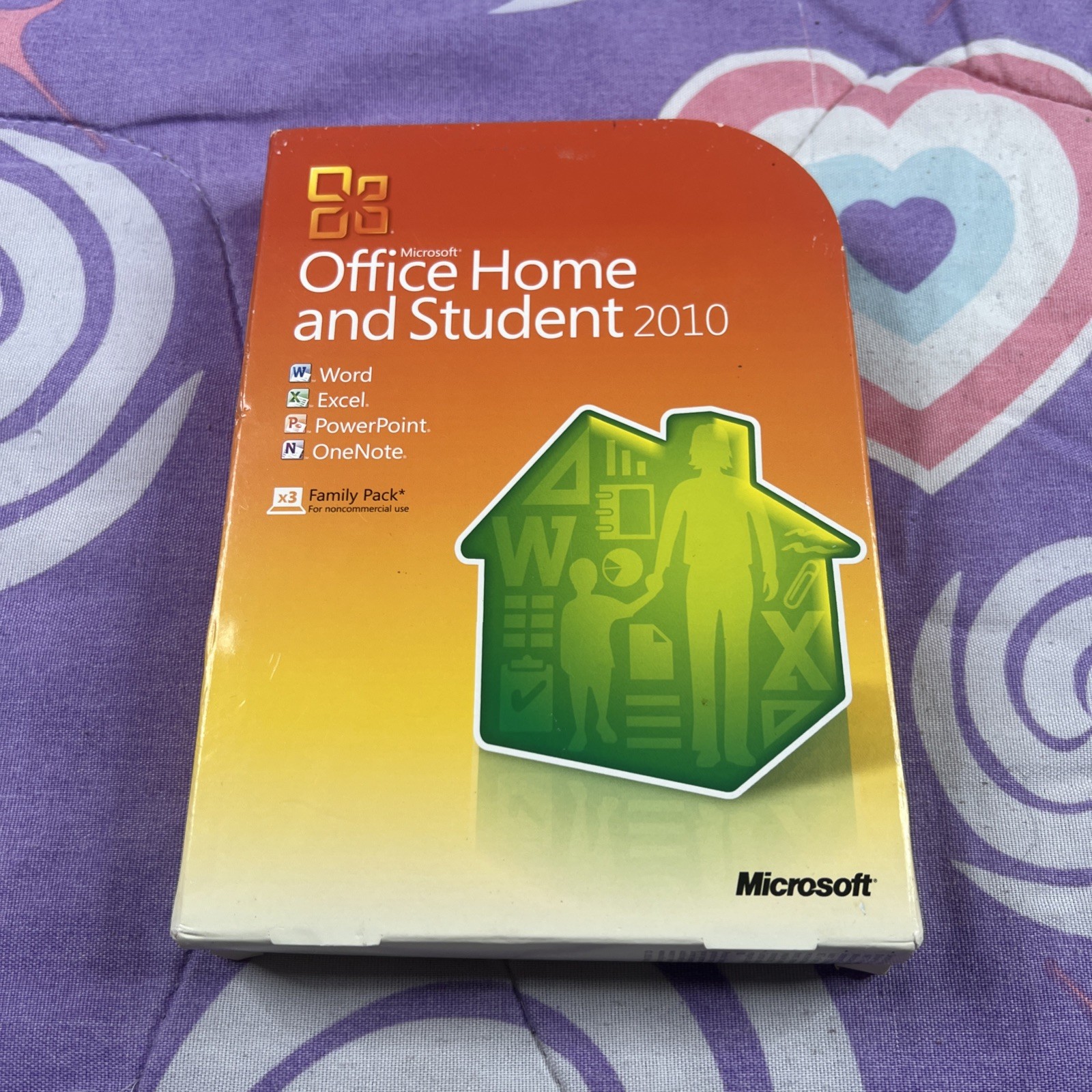 Microsoft MS Office 2010 Home and Student Family Pack For 3PCs x3 =RETAIL BOX=