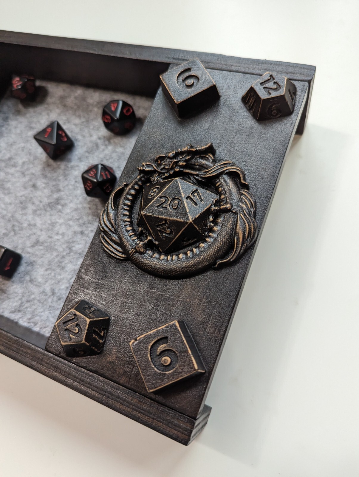 Dice tray Dice holder | Many felt colors | Dice box | Perfect Gift for D&D Fans
