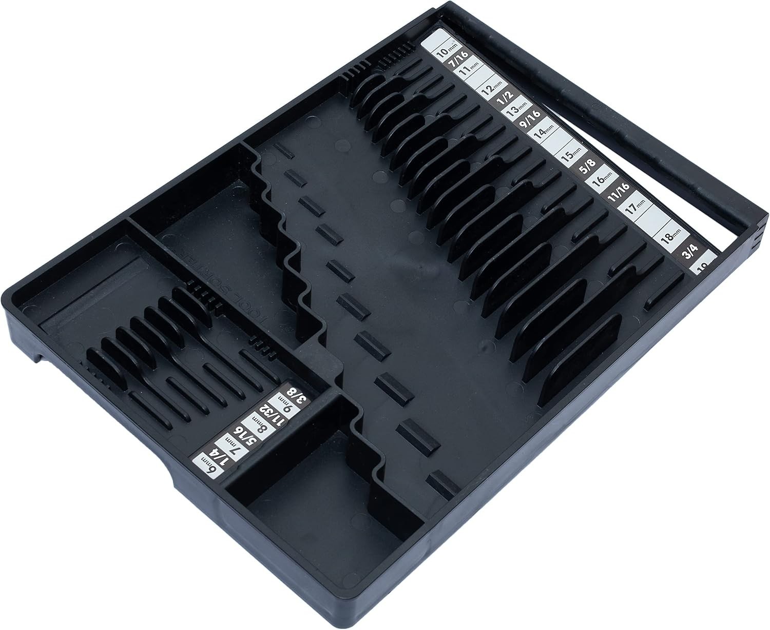 Portable Wrench Organizer with 28 Compartments for Efficient Tool Storage