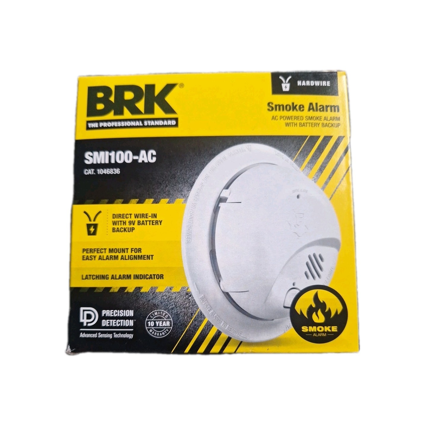 NEW BRK First Alert SMI100-AC Smoke Alarm Direct Wire In With 9V Battery Backup