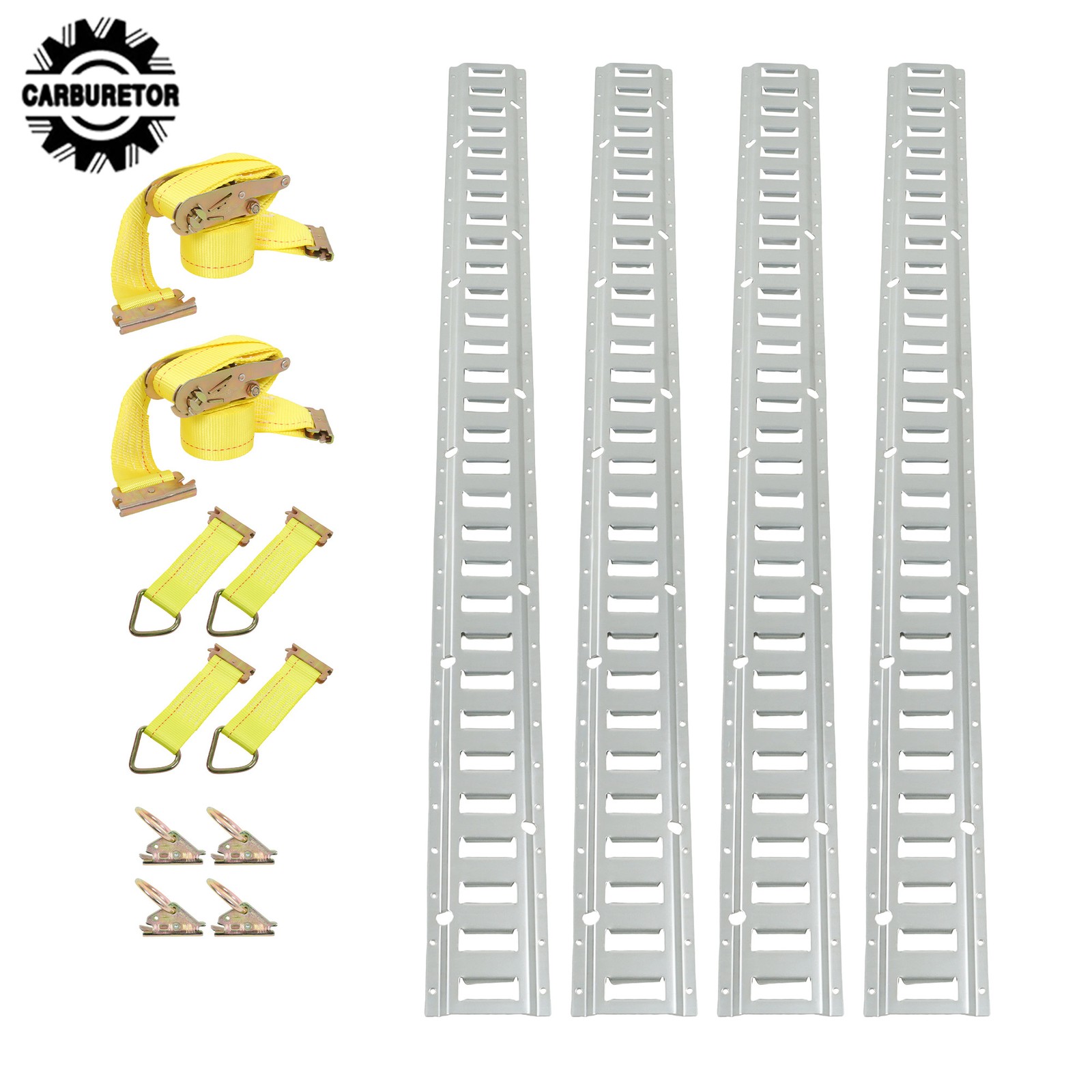 14 Pack 60" E Track Rail System With Accessories For Trucks Garages Trailers