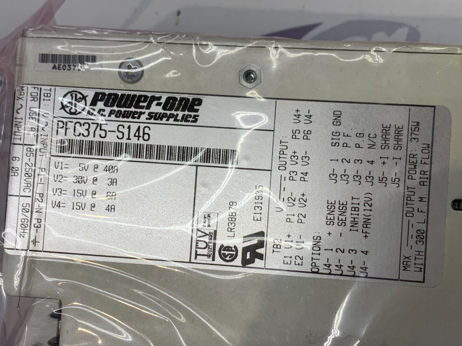 Power-One PFC375-S146 AC-DC Power Supply Module