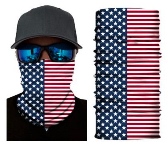 Neck Gaiter Face Mask Fishing Sun Headwear Protection American Flag