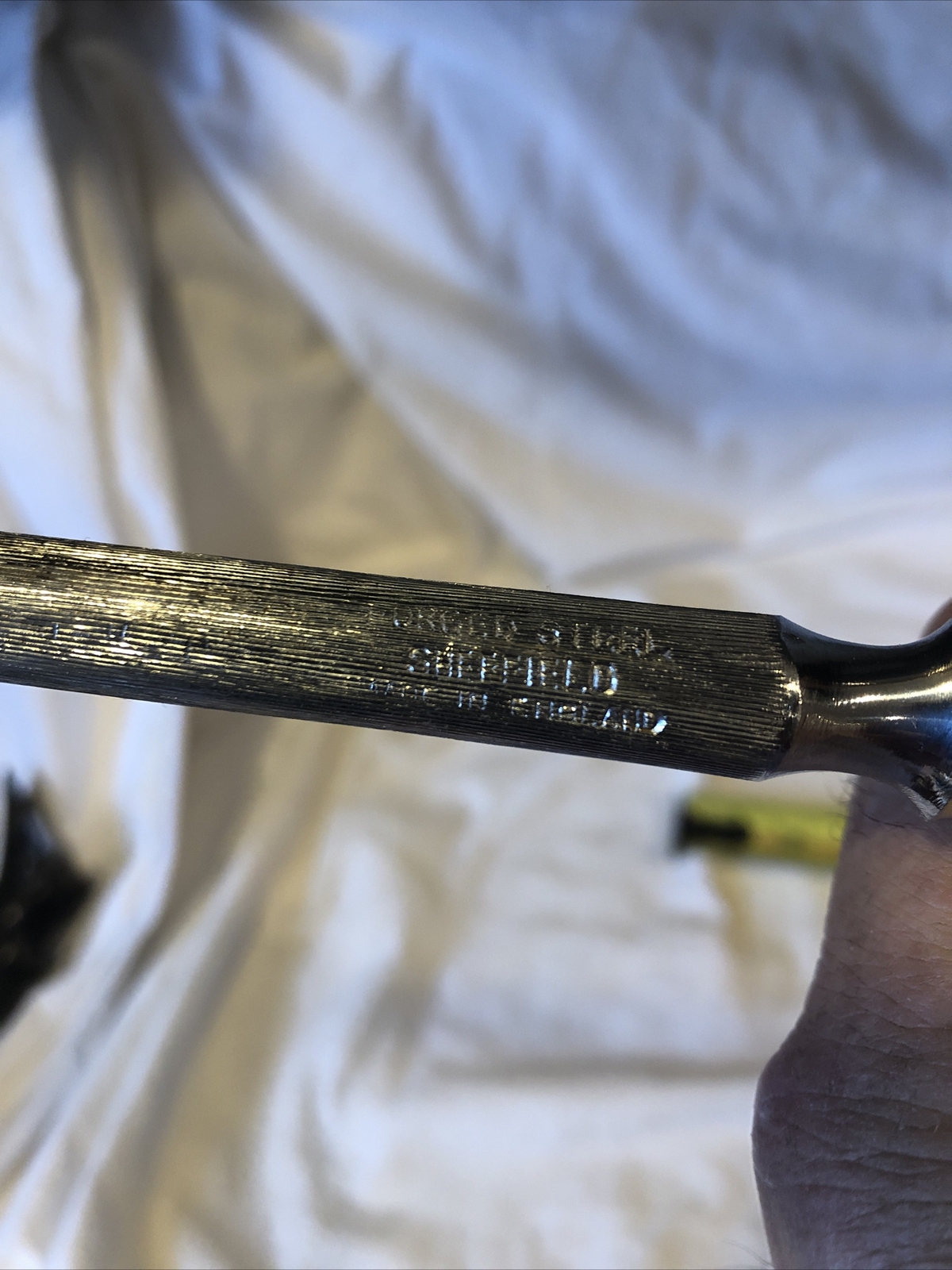 Forged Steel Knife Sharpener Bone Handle Sheffield England