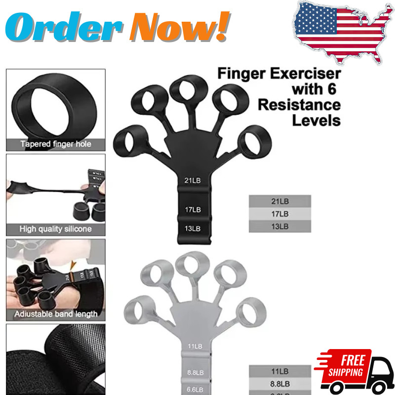 Hand Grip Strengthener Finger Trainer Adjustable 13-21 LB Exercise Tool