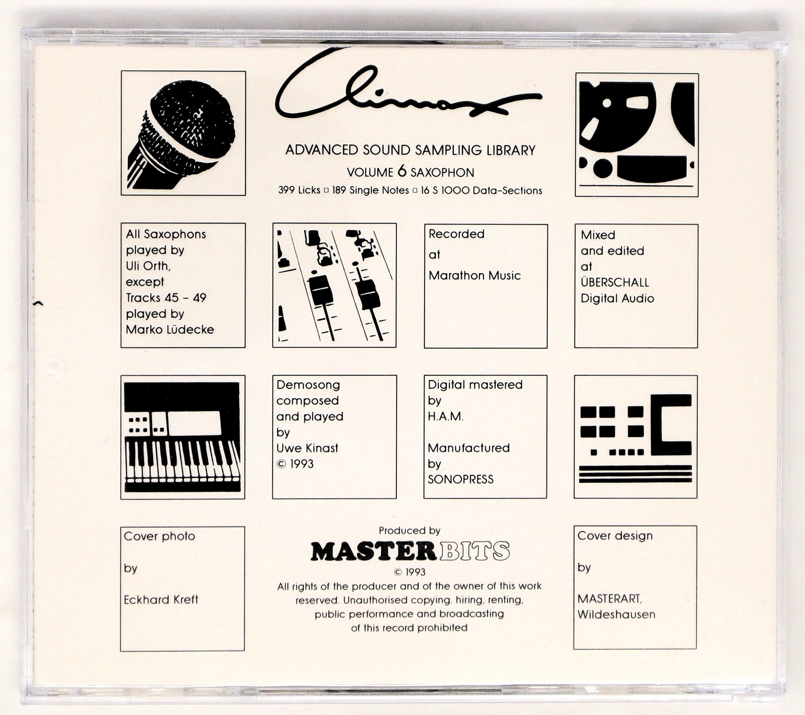Masterbits Climax Collection 6 Saxophon Sample Library/Sound Library/Sampling CD