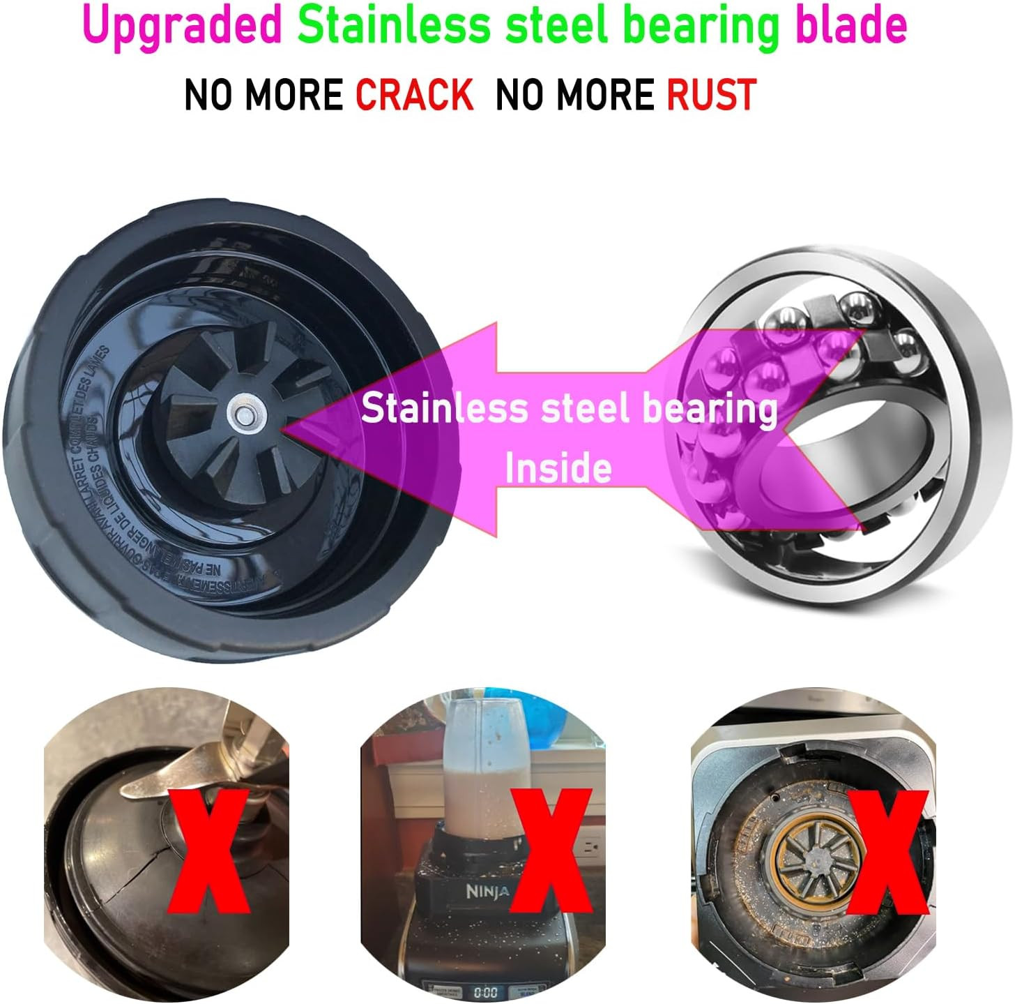 [ New Model] Replacement blender Blade and 32oz Cup Accessories, Only Compatible