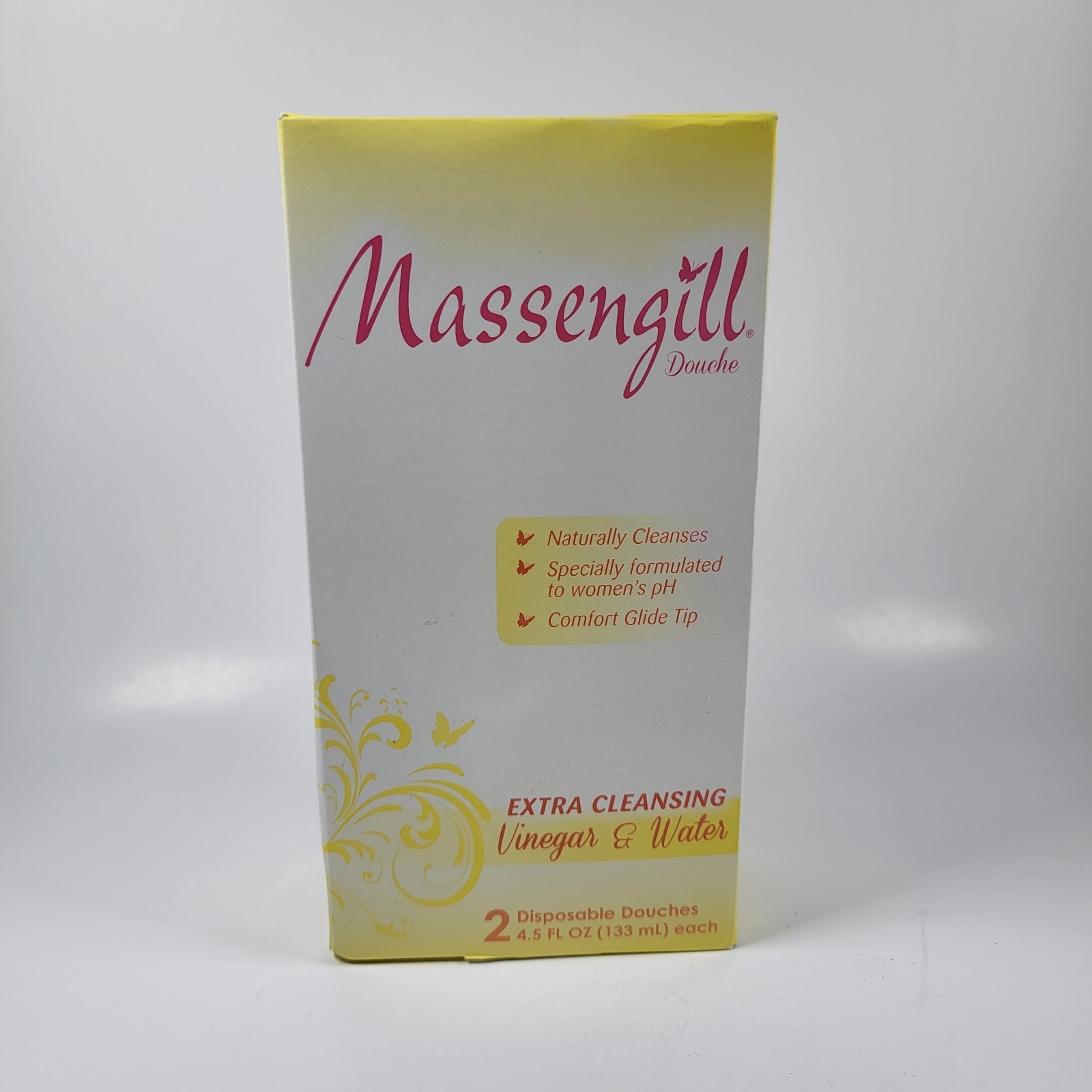 Massengill Douche Extra Cleansing Vinegar Water  2 Count 4.5 oz Purified Water