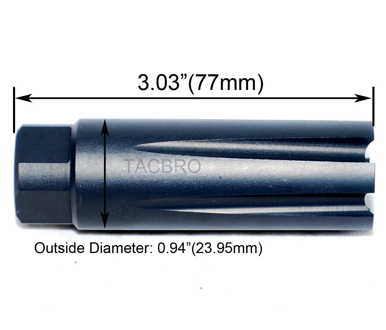 Black Anodized 6.5 Creedmoor Linear Comp 5/8x24 Thread Pitch with Crush Washer
