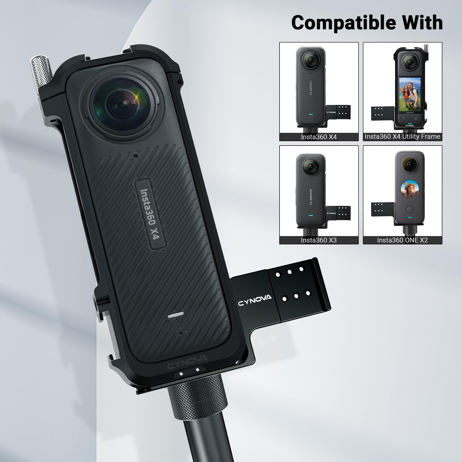 Insta360 X4 Cold Shoe Mic Bracket for RODE Wireless GO with 3.5mm Cable