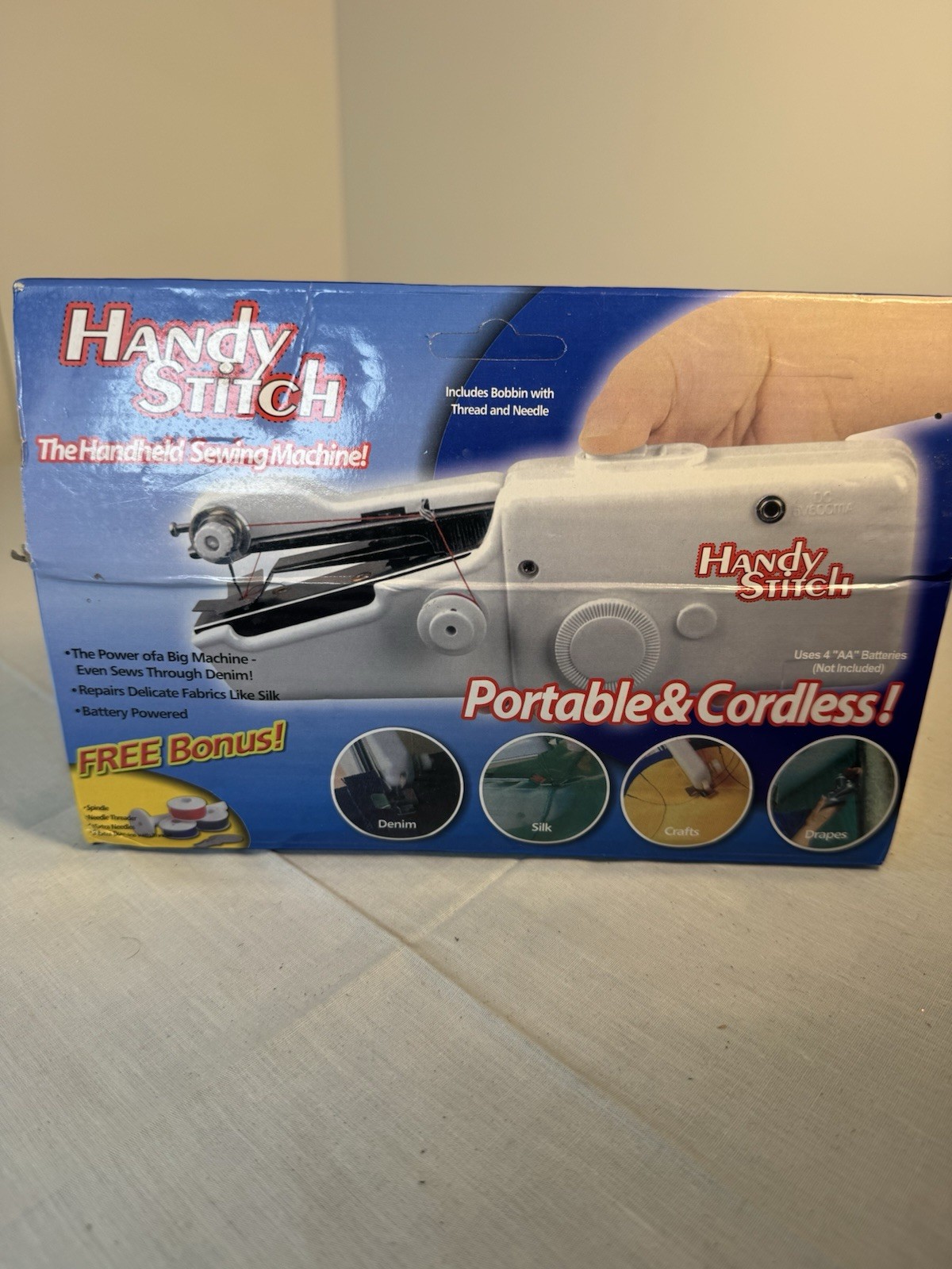 As Seen On Tv Handy Stitch Portable Battery Powered Handheld Sewing Machine NEW