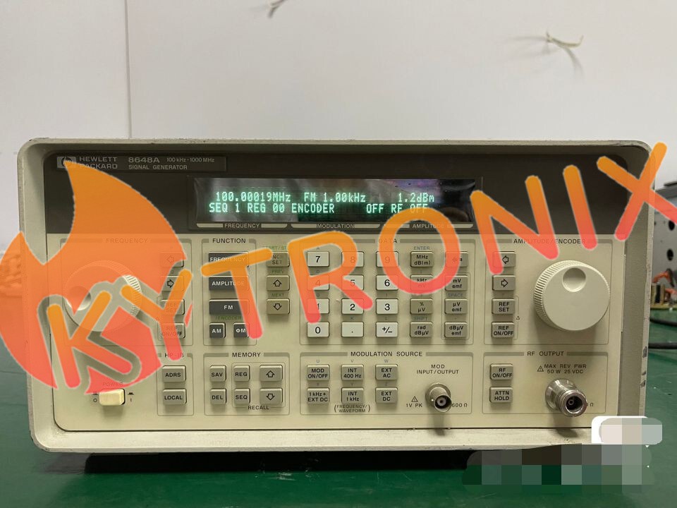 USED HP/Agilent 8648A Synthesized RF Signal Generator, 100 kHz to 1000 MHz-YB