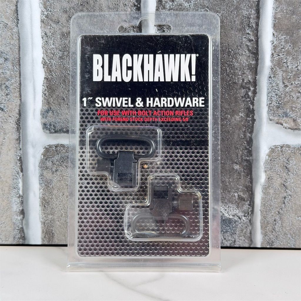 BLACKHAWK! Hunting Horn Black 1" Swivel & Hardware Set Lightweight 970001