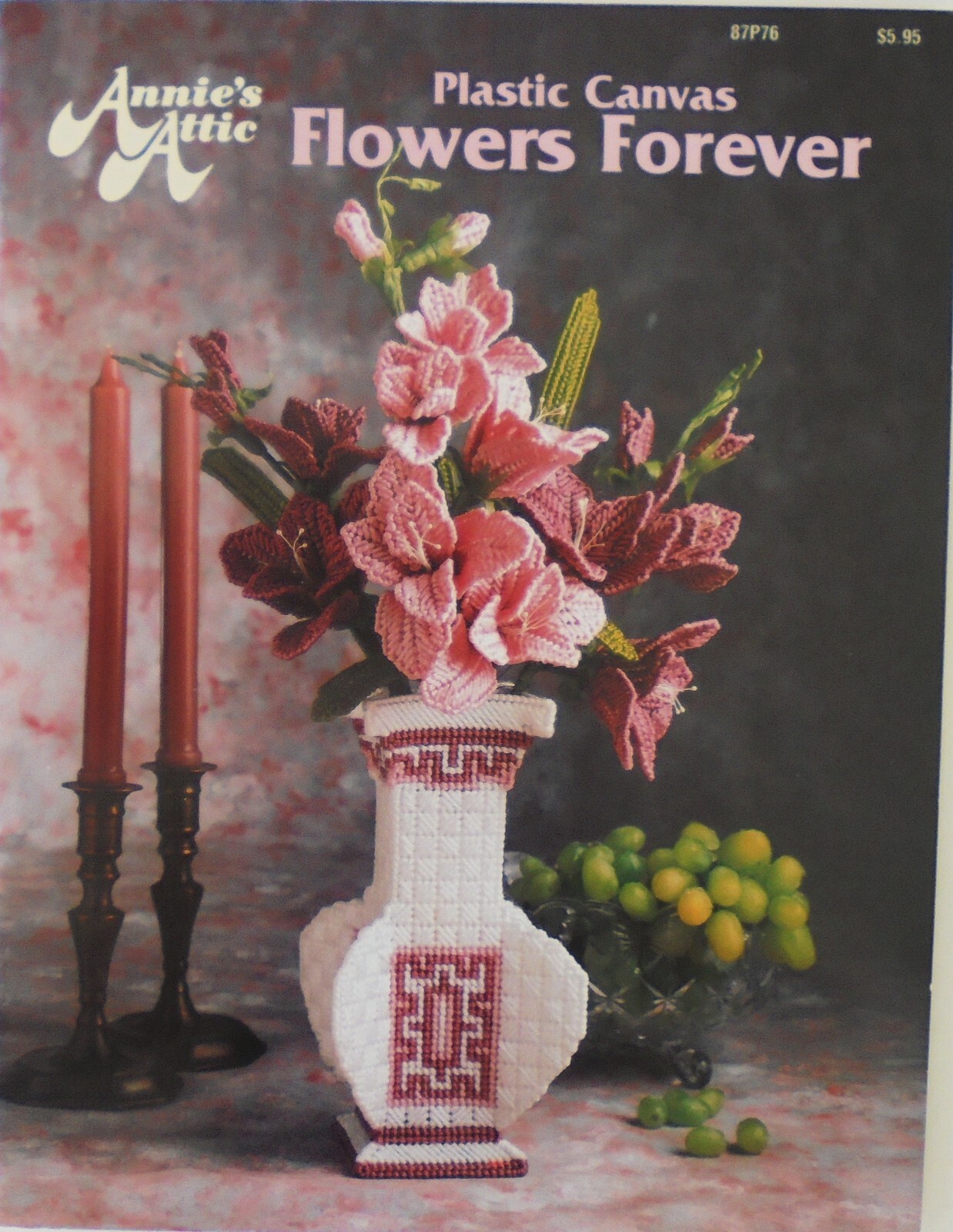 Annies Attic Flowers Forever Poinsettias Daylilies Plastic Canvas Patterns