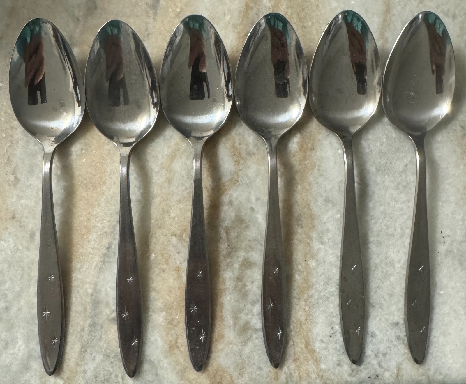 6 SYF5 STAINLESS by Stylecraft Japan  Stars Japan Atomic 6" teaspoons MCM