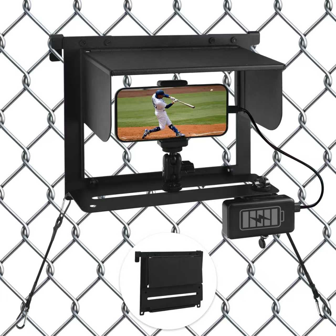 Game Changer Mounting Streaming Kit - Fence Phone Mount for Baseball - Game Chan